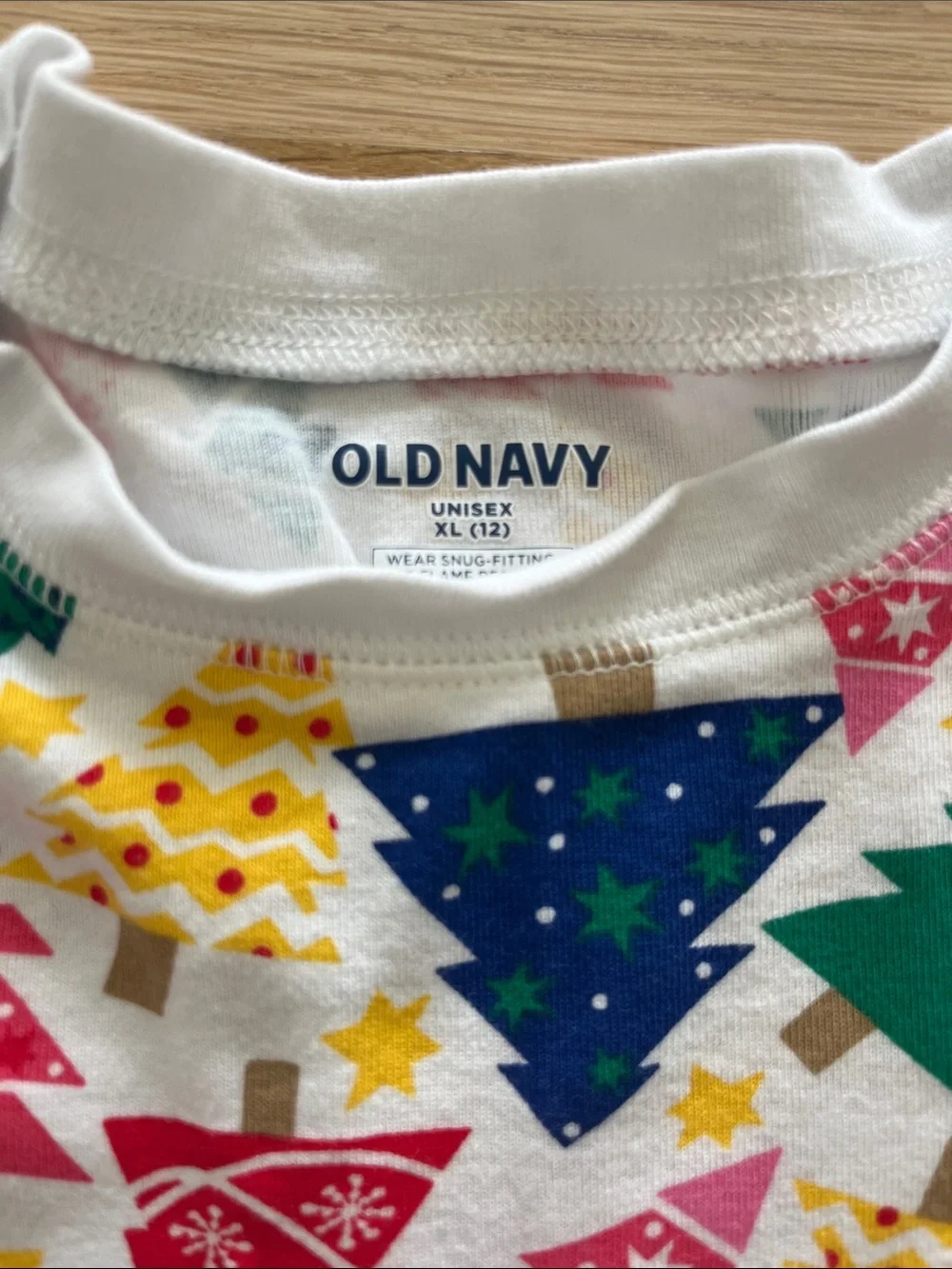 Old Navy Holiday Tree Print Kids Pajama Set - Multicolor